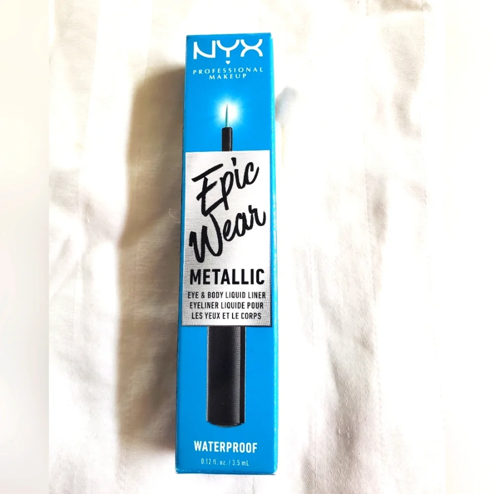 NYX Epic Wear Metallic Liquid Liner, Long-Lasting Waterproof - Teal Metallic